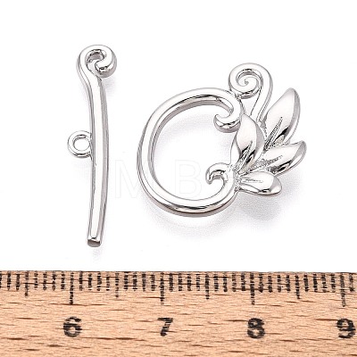 6Pcs Brass Toggle Clasps KK-T073-42P-1
