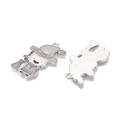 Halloween Theme Rack Plating Luminous Alloy Enamel Pendants ENAM-N056-234P-1