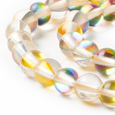 Synthetic Moonstone Beads Strands G-E573-02A-19-1