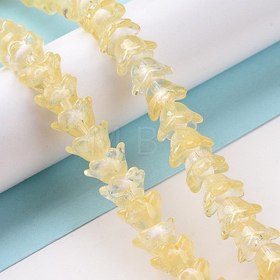 Transparent Glass Beads Strands LAMP-H061-01C-06-1