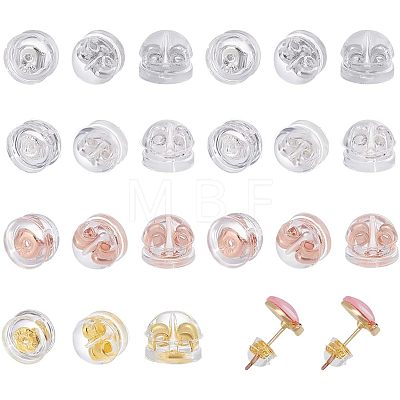 80Pcs 4 Colors Brass Ear Nuts FIND-CA0006-32-1