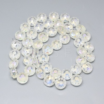 Electroplate Glass Beads Strands EGLA-Q084-14mm-10-1