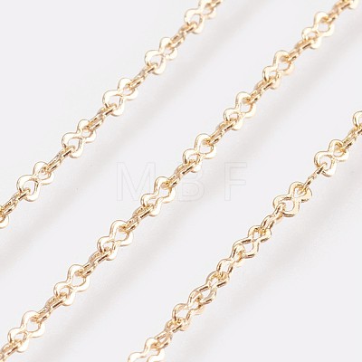 Long-Lasting Plated Brass Link Chain Necklaces NJEW-K112-05G-NF-1