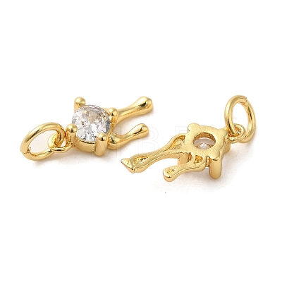 Rack Plating Brass Micro Pave Cubic Zirconia Charms KK-G488-13G-1