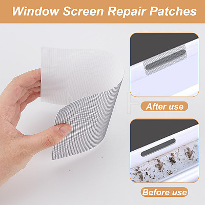 12Pcs Rectangle Glass Fiber Net Patches FIND-WH0428-09A-1