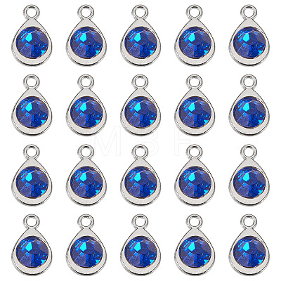 20Pcs Faceted Glass Charms RGLA-TADJ0001-01I-1