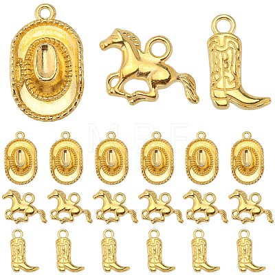 90Pcs 3 Style Tibetan Style Alloy Pendants FIND-SC0005-88G-1