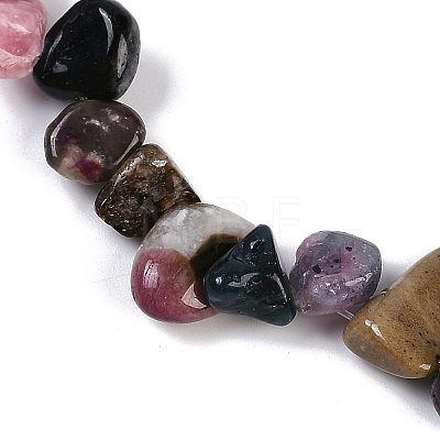 Natural Colorful Tourmaline Nuggets Beads Strands G-B125-A12-01-1