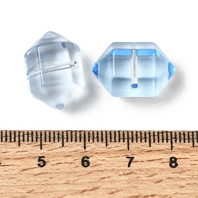 Dyed & Heated Transparent Glass Beads GLAA-F132-01G-1