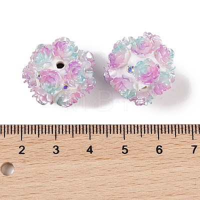 Handmade Polymer Clay Rhinestone Beads CLAY-H004-06A-1