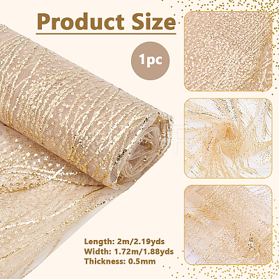Polyester Paillette Fabric AJEW-WH0481-581A-1