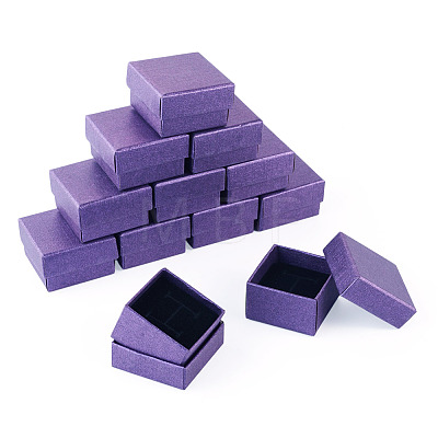 12Pcs Paper Packing Ring Boxes CON-TA0001-42A-1