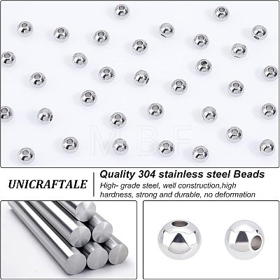 Unicraftale 304 Stainless Steel Beads STAS-UN0001-60P-1