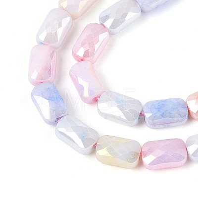 Anti-Tarnish Electroplate Glass Beads Strands X-GLAA-T025-29F-1