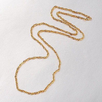Boy's 304 Stainless Steel Long Double Link Chain Necklaces STAS-L127-11G-1