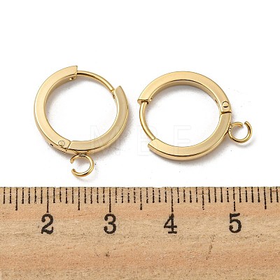 201 Stainless Steel Huggie Hoop Earrings Findings STAS-A167-01G-G-1