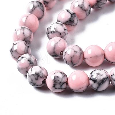 Dyed Synthetic Turquoise Gemstone Bead Strands TURQ-R032-6mm-XSS04-1