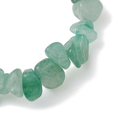 Natural Green Aventurine Chip Beads Stretch Bracelets for Women BJEW-JB10688-05-1