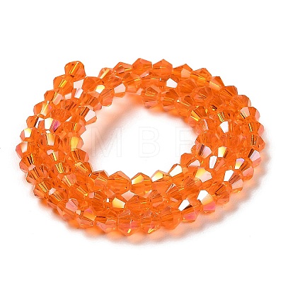 Transparent Electroplate Glass Beads Strands EGLA-A039-T3mm-B11-1