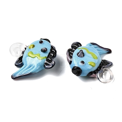 Handmade Lampwork Pendants LAMP-B035-01B-16-1