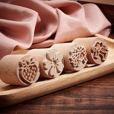 Wood Wax Seal Stamp AJEW-WH0122-004-1