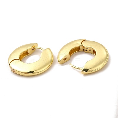 Rack Plating Brass Donut Hoop Earrings for Women EJEW-G342-11G-1