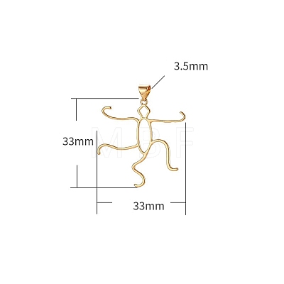 Brass Pendants Cabochon Setting PW-WG77390-04-1