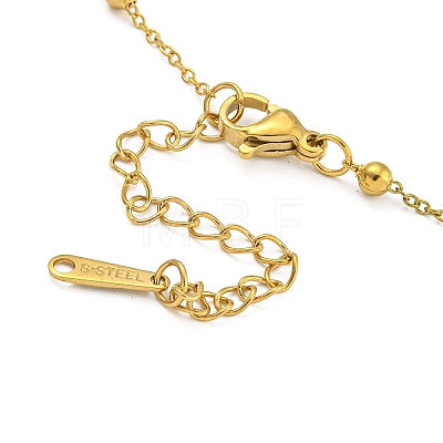 Brass Bowknot Pendant Necklaces NJEW-B115-01G-01-1