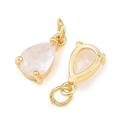 Brass & Glass Pendants KK-Q085-16G-01-1