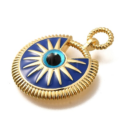 Brass Enamel Pendants KK-U055-12G-02-1