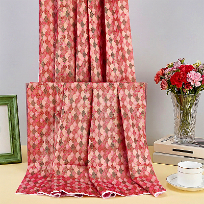 Fish Scales Pattern Cotton Fabric DIY-WH0622-777C-1