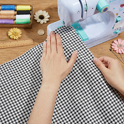 Tartan Cotton Fabric DIY-WH0671-412C-1