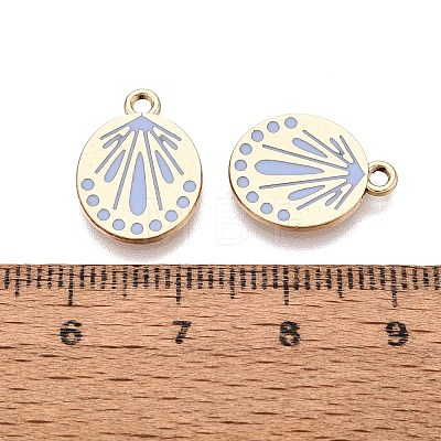 Rack Plating Alloy Enamel Pendants ENAM-N070-01D-01G-01-1