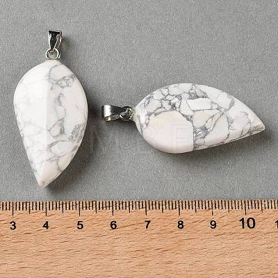 Natural Howlite Pendants GG-CBACB71-05P-23-1