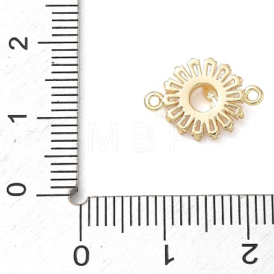 Butterfly Theme Brass Pave Clear Cubic Zirconia Connector Charms CU-CBAFF5B-02B-G-1