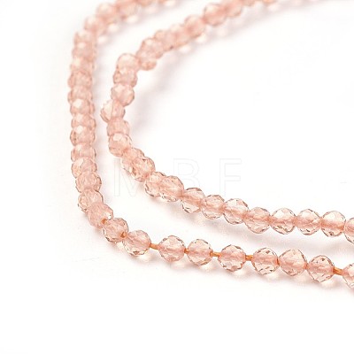 Transparent Glass Beads Strands GLAA-F094-A18-1