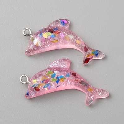 Transparent Resin Pendants DIY-TAC0020-25E-1