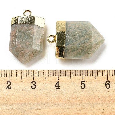 Natural Amazonite Pointed Pendants G-M431-05G-04-1