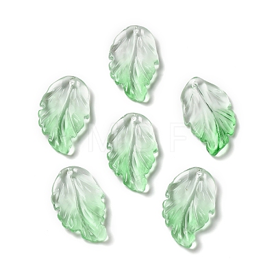Dyed & Heated Glass Pendants X1-GLAA-B009-06C-1