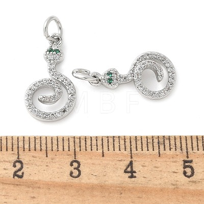 Brass Micro Pave Cubic Zirconia Pendants KK-U056-21P-1