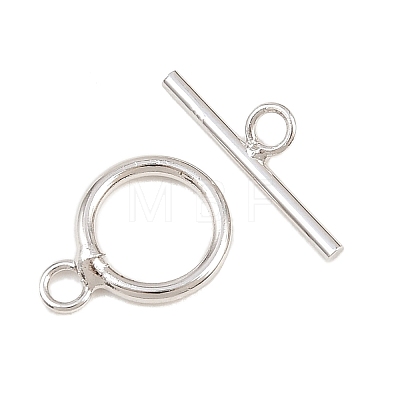 Ring Brass Toggle Clasps KK-G548-38P-1