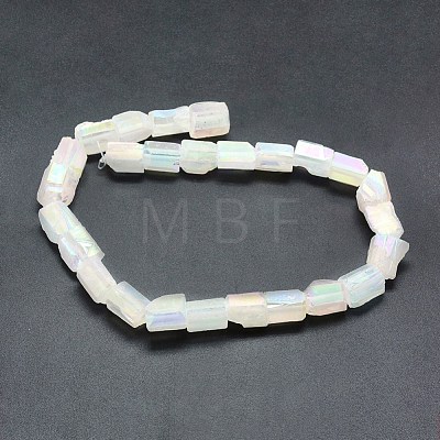 Electroplated Natural Quartz Crystal Beads Strands G-P368-02-1