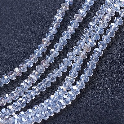 Electroplate Glass Beads Strands X-EGLA-A034-T6mm-B02-1
