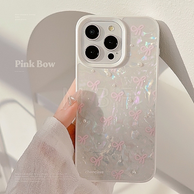 3D Flower Bowknot TPU Plastic Mobile Phone Cover PW-WGEE7EB-03-1