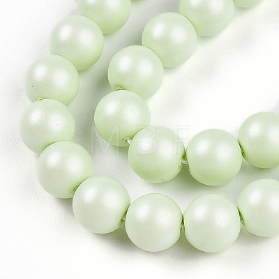 Baking Painted Pearlized Glass Pearl Bead Strands HY-N002-6mm-B02-1