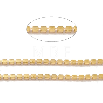 50M Rectangle Brass Rhinestone Claw Setting Chains CHC-C024-01B-G-1