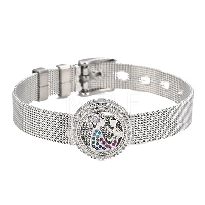 Unisex 304 Stainless Steel Watch Band Wristband Bracelets BJEW-L655-026-1