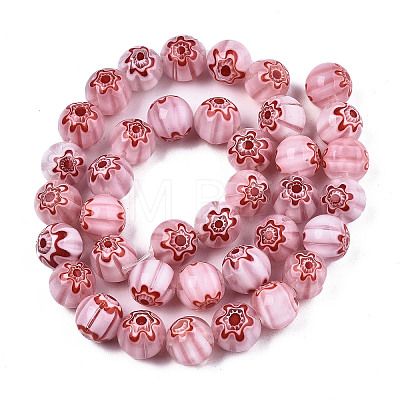 Handmade Millefiori Glass Beads Strands LK-SZ0001-01A-1