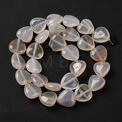 Natural White Agate Beads Strands G-I372-A01-02-1