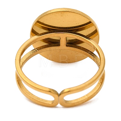 Round Natural Tiger Eye Finger Rings RJEW-Q822-33G-02-1